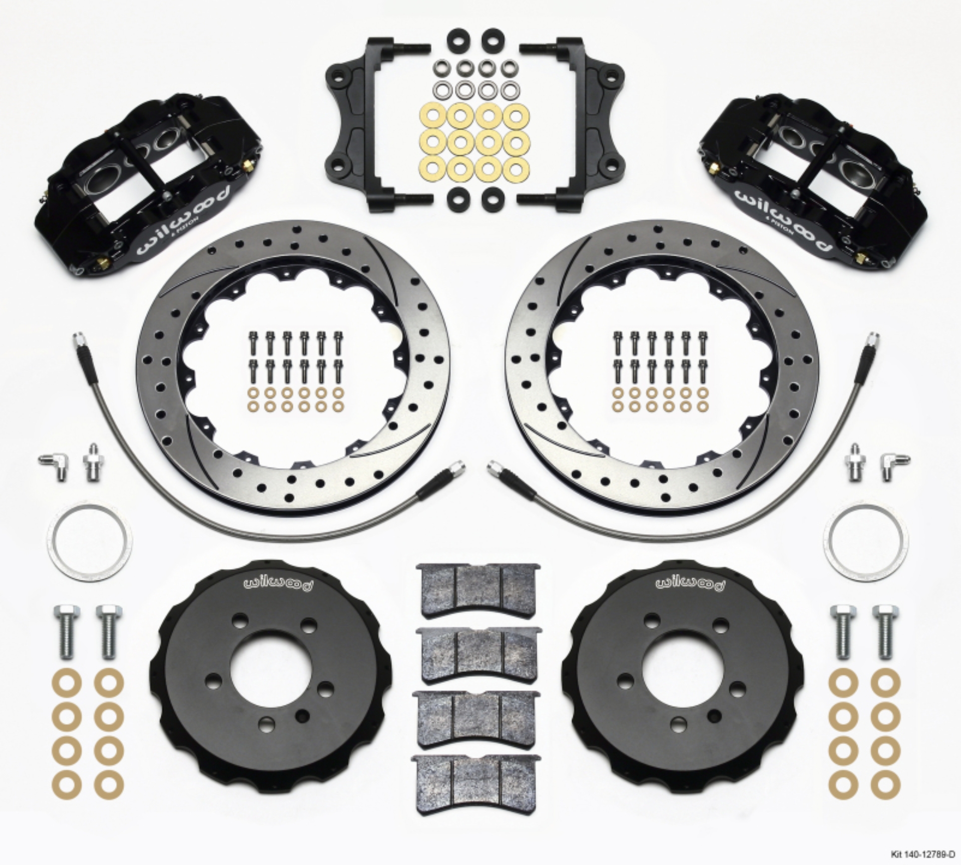 Picture of Wilwood Narrow Superlite 6R Front Hat Kit 12-88in Drilled 06-12 Volkswagen GTI w- Lines