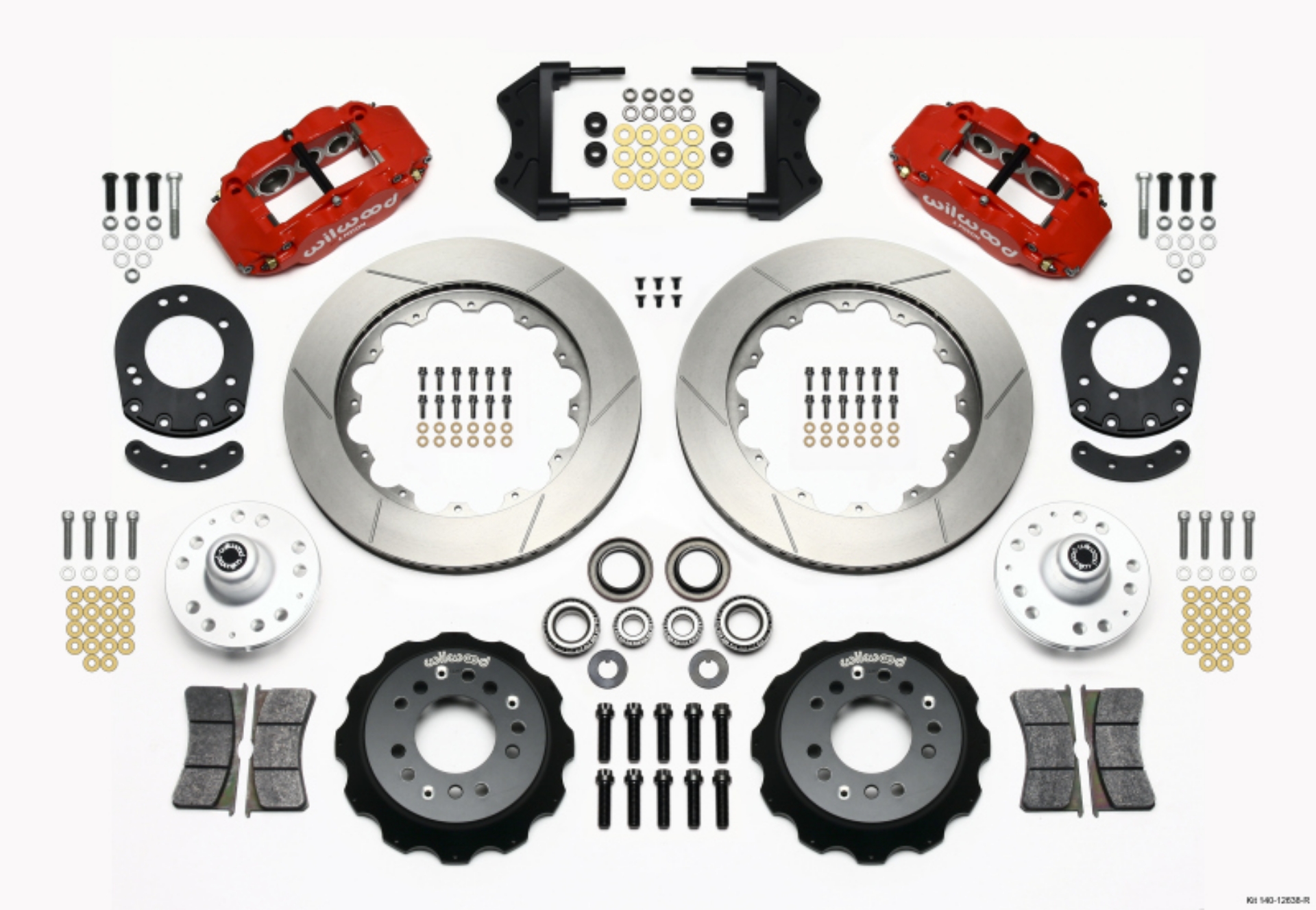 Picture of Wilwood Narrow Superlite 6R Front Hub Kit 14-00in Red 1965-1969 Mustang Drum Spindle