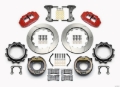 Picture of Wilwood Narrow Superlite 4R Rear P-Brk Kit 14-00in Red Strange Eng Floater 3-49in Offset