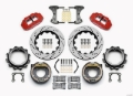 Picture of Wilwood Narrow Superlite 4R Rear P-Brk Kit 14-00in Drill Red Strange Eng Floater 3-49in Offset