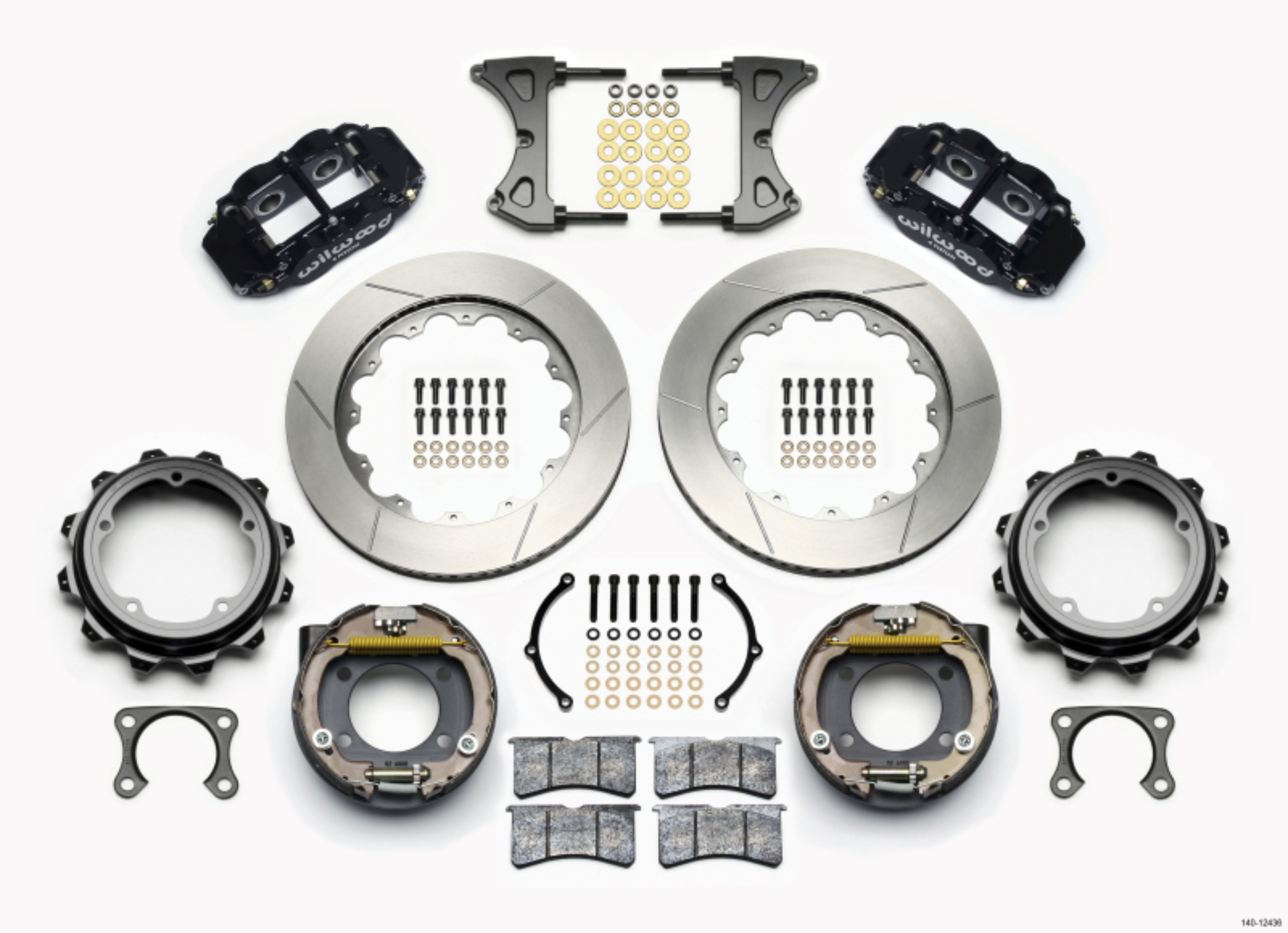 Picture of Wilwood Narrow Superlite 4R Rear P-Brk Kit 14-00in Strange Eng Floater 3-49in Offset
