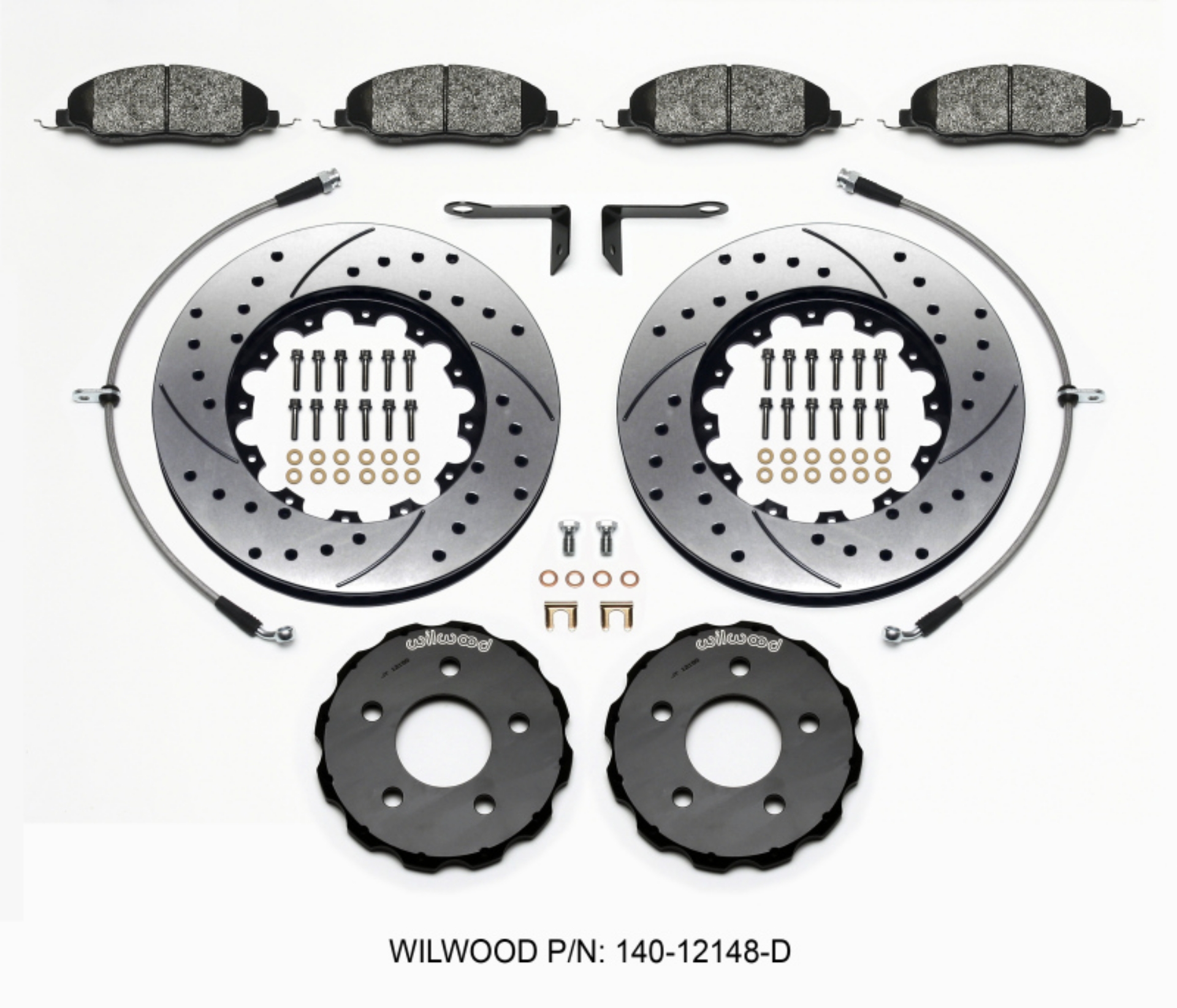 Picture of Wilwood Pro-Matrix Front Kit Drilled 05-12 Mustang GT 2pc Hat-Rtr