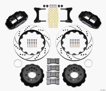 Picture of Wilwood Narrow Superlite 6R Front Hat Kit 14-00in Drilled 93-96 Mazda RX7