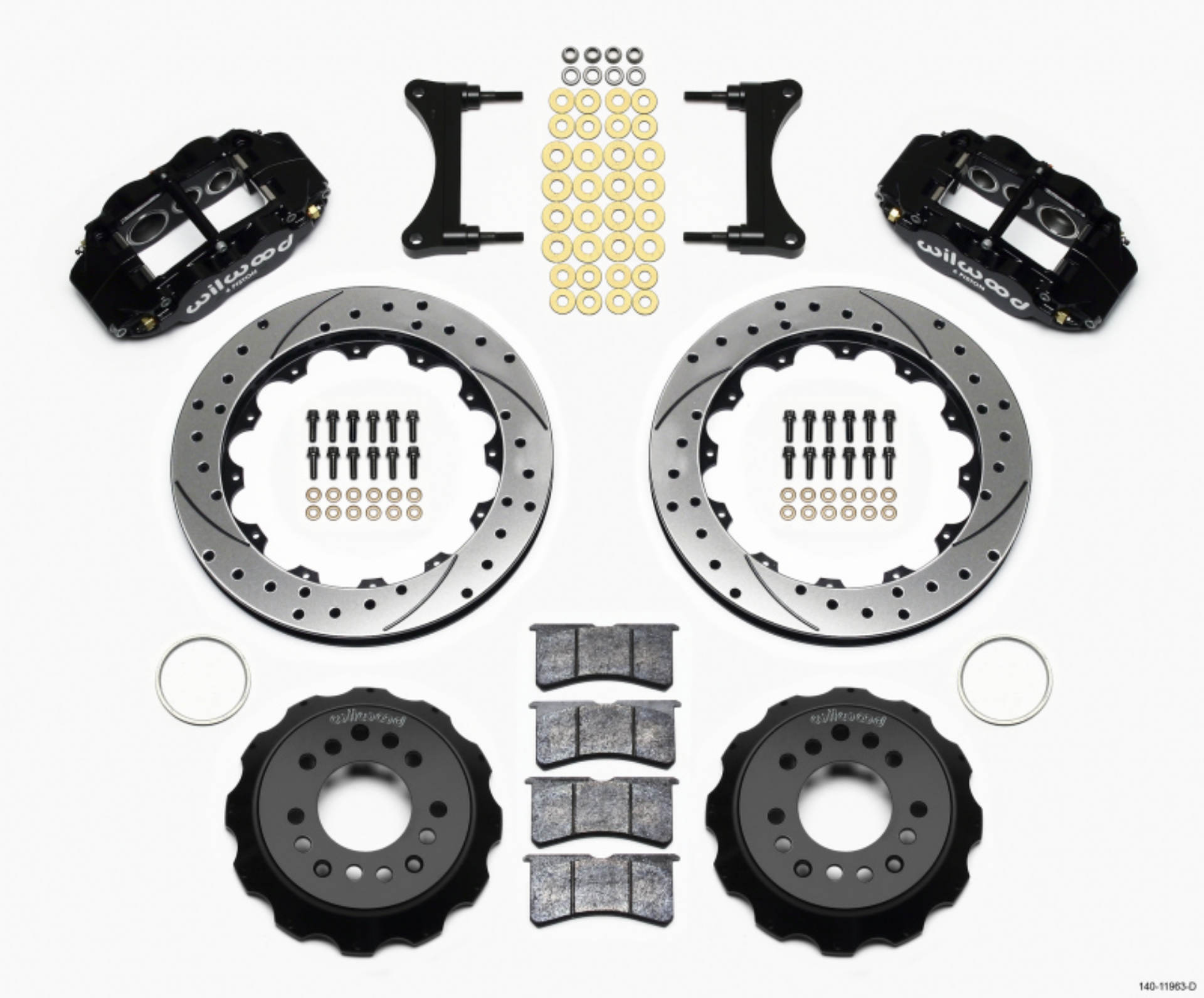 Picture of Wilwood Narrow Superlite 6R Front Hat Kit 12-88in Drilled 93-96 Mazda RX7