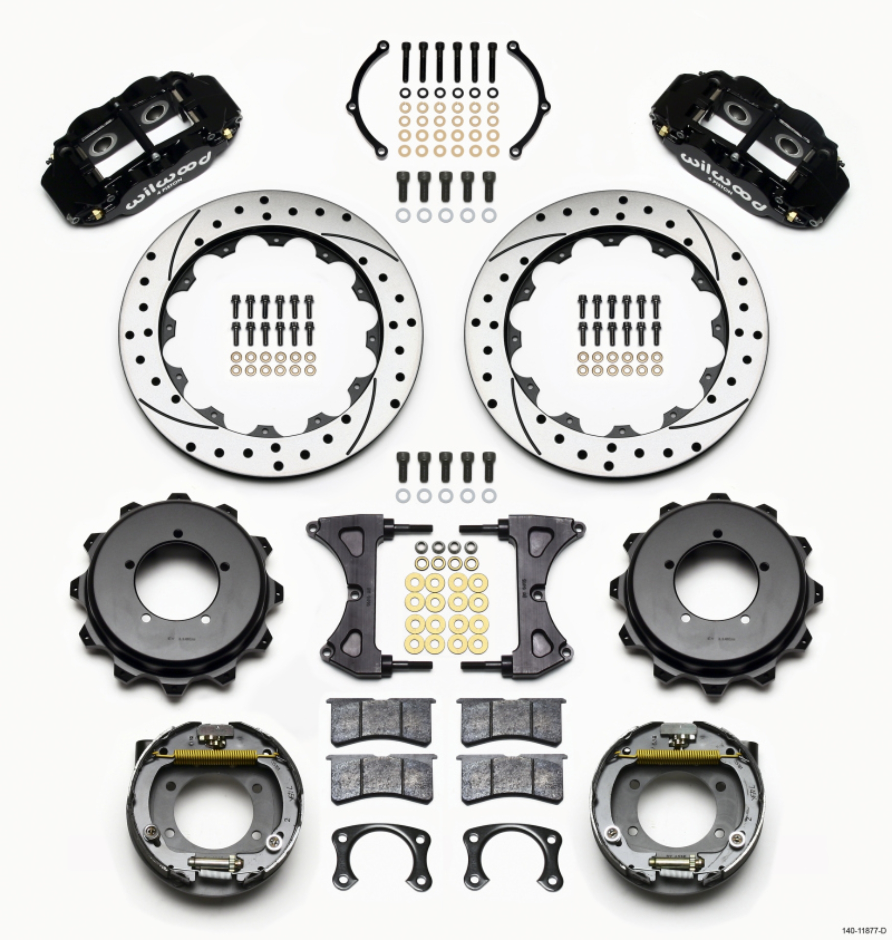 Picture of Wilwood Narrow Superlite 4R Rear Kit 12-88in Drilled Speedway Eng Floater w- New Style End
