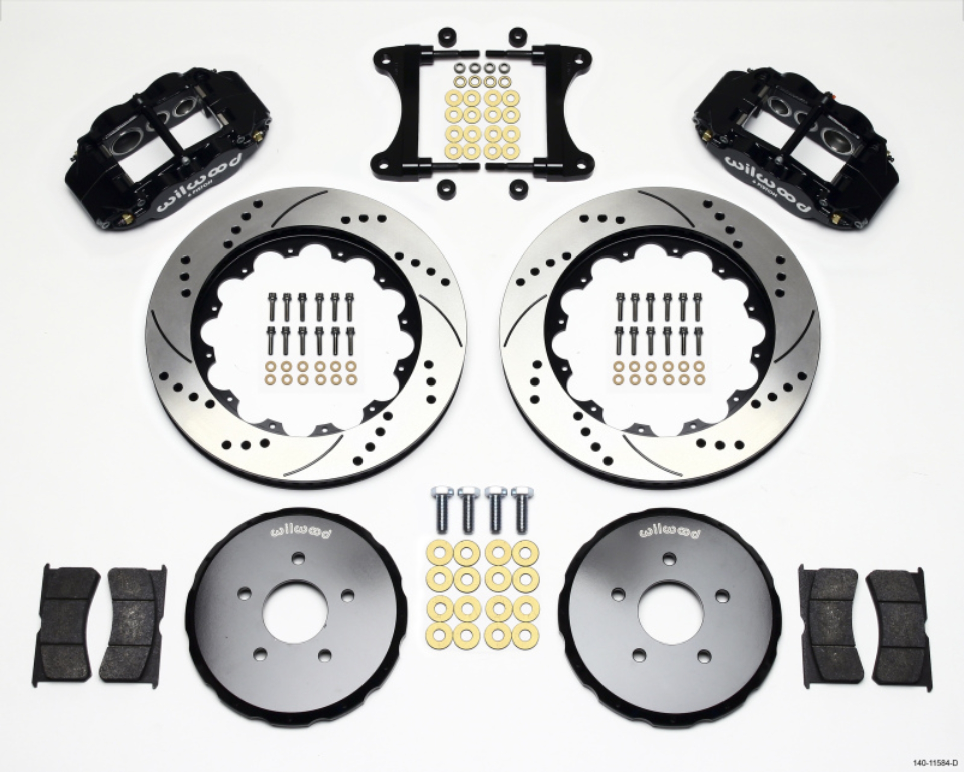 Picture of Wilwood Narrow Superlite 6R Front Hat Kit 14-00in Drilled Nissan 370Z-Fiti G37