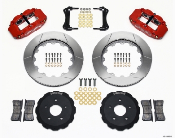 Picture of Wilwood Narrow Superlite 6R Front Hat Kit 14-00in Red Backdraft Cobra BMW E36 Based