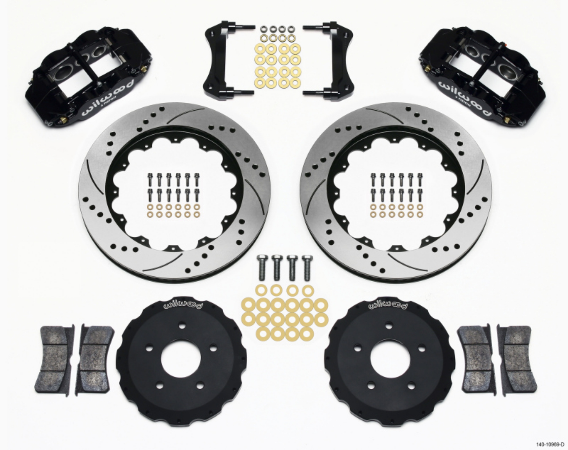 Picture of Wilwood Narrow Superlite 6R Front Hat Kit 14-00in Drilled Backdraft Cobra BMW E36 Based