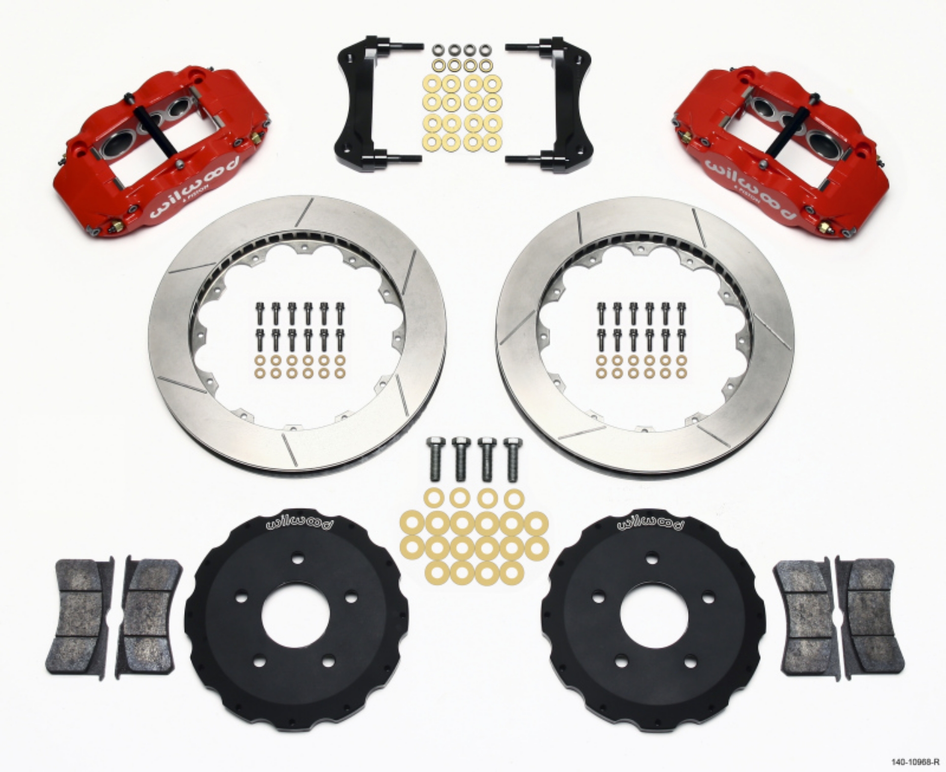Picture of Wilwood Narrow Superlite 6R Front Hat Kit 13-06in Red Backdraft Cobra BMW E36 Based
