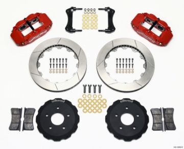 Picture of Wilwood Narrow Superlite 6R Front Hat Kit 13-06in Red Backdraft Cobra BMW E36 Based