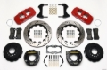 Picture of Wilwood AERO4 Rear P-Brake Kit 14-00in Drill Red 58-64 Olds-Pontiac Ends 2-81in Offset