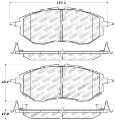 Picture of StopTech Performance 05-08 Legacy 2-5 GT Front Brake Pads