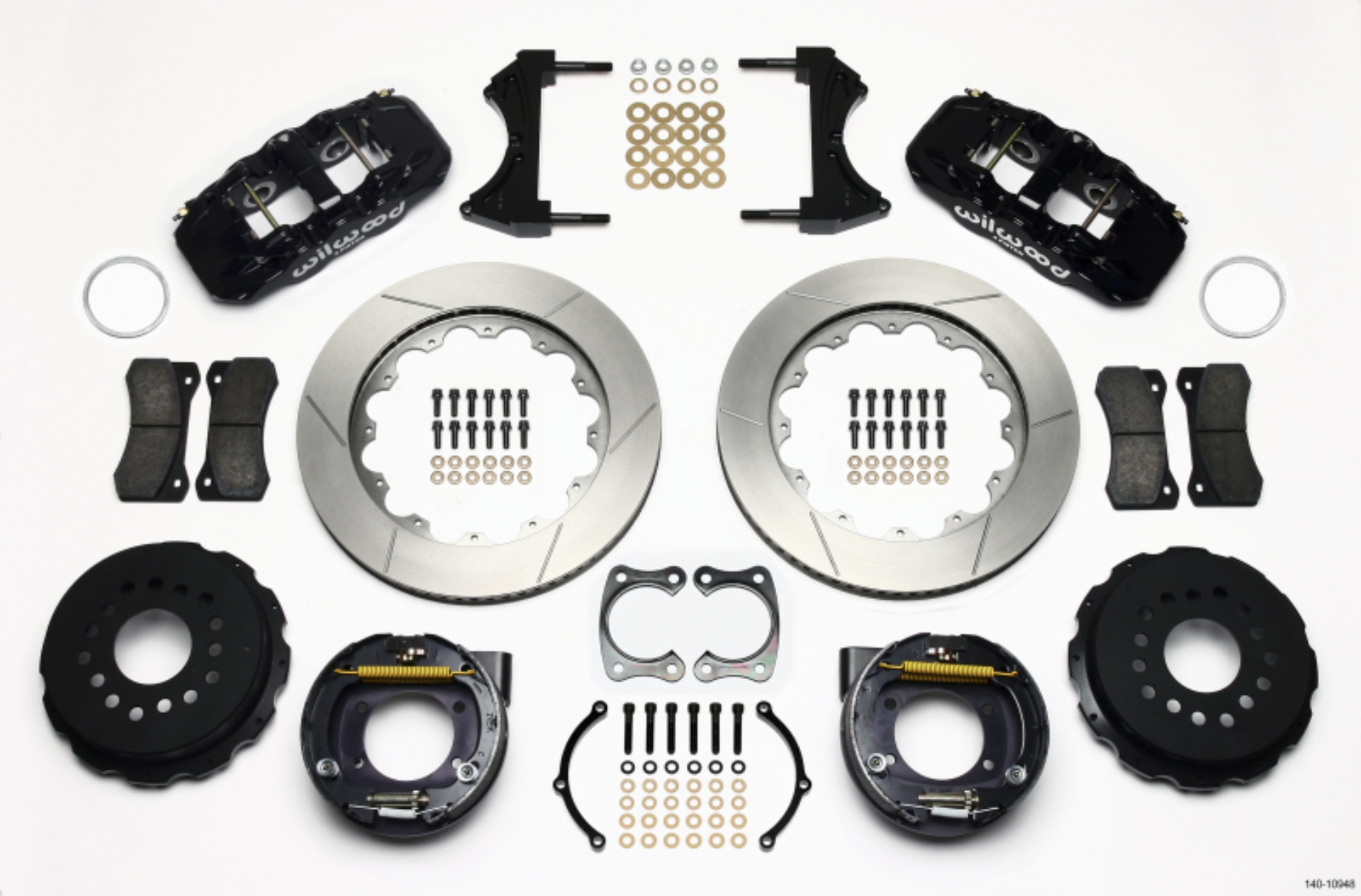 Picture of Wilwood AERO4 Rear P-Brake Kit 14-00in Big Ford New Style 2-50in Offset
