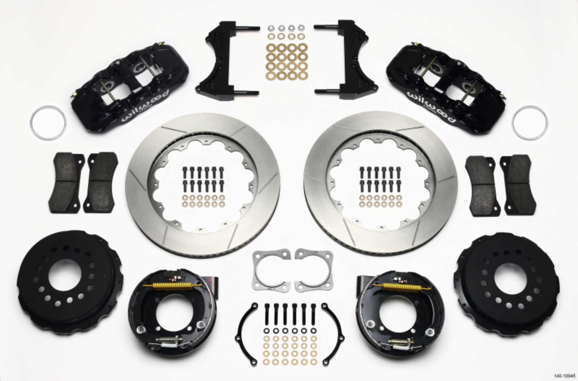 Picture of Wilwood AERO4 Rear P-Brake Kit 14-00in Chevy 12 Bolt-Spec 3-15in Brng