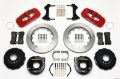 Picture of Wilwood AERO4 Rear P-Brake Kit 14-00in Red Chevy 12 Bolt w- C-Clips