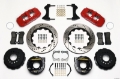 Picture of Wilwood AERO4 Rear P-Brake Kit 14-00in Drilled Red Chevy 12 Bolt w- C-Clips