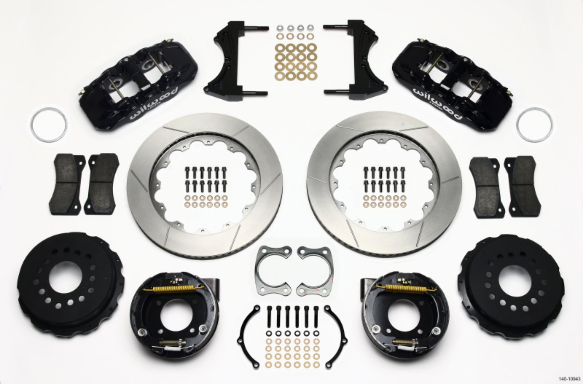 Picture of Wilwood AERO4 Rear P-Brake Kit 14-00in Chevy 12 Bolt w- C-Clips