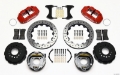 Picture of Wilwood Narrow Superlite 4R Rear P-Brk Kit 12-88in Drilled Red Chevy 12 Bolt-Spec 3-15in Brng Front