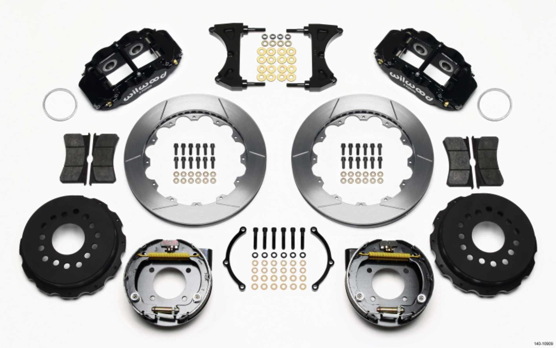 Picture of Wilwood Narrow Superlite 4R Rear P-Brk Kit 12-88in Chevy 12 Bolt-Spec 3-15in Brng Front mt