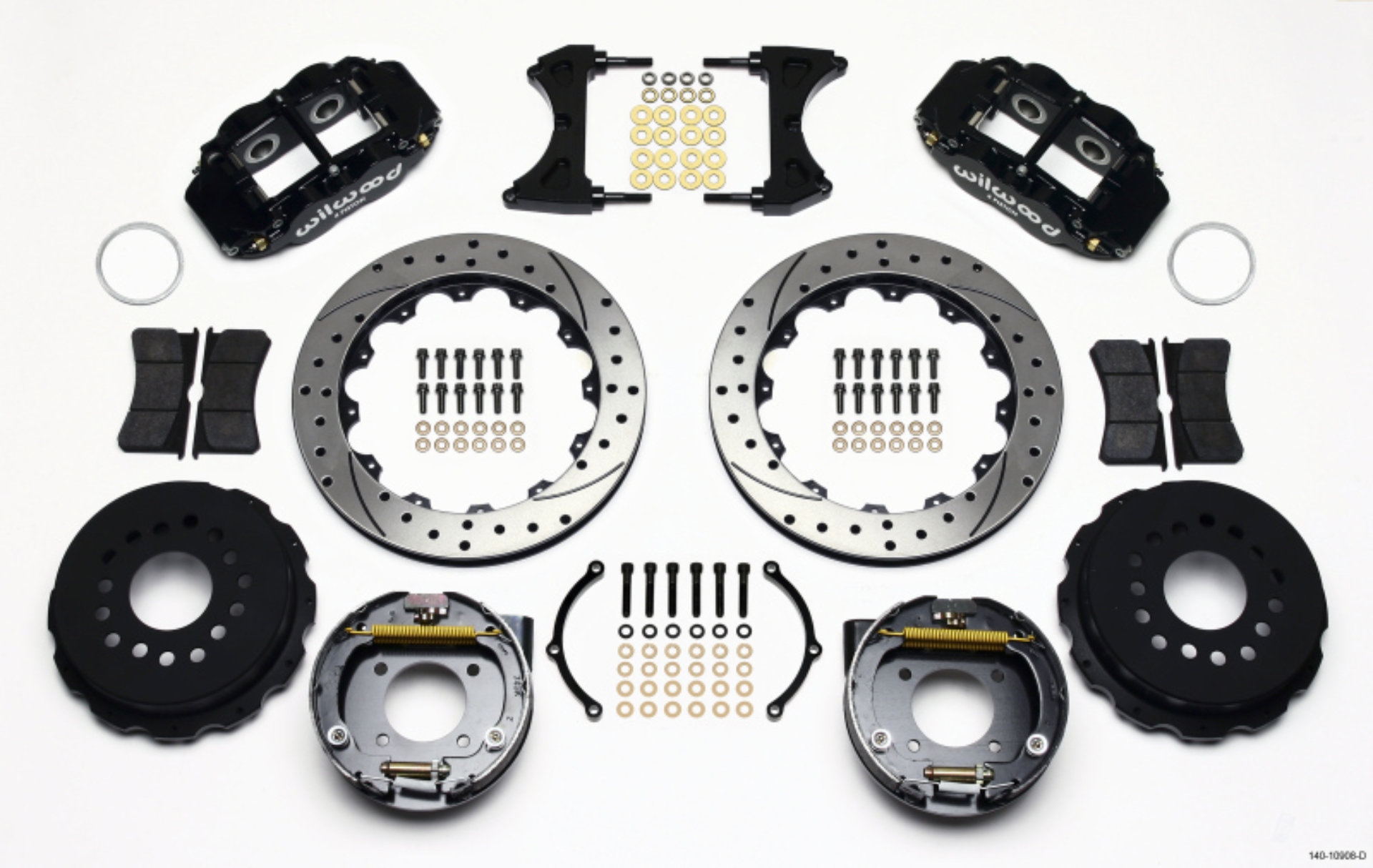Picture of Wilwood Narrow Superlite 4R Rear P-Brk Kit 12-88in Drilled Chevy 12 Bolt w- C-Clips Stggrd mt