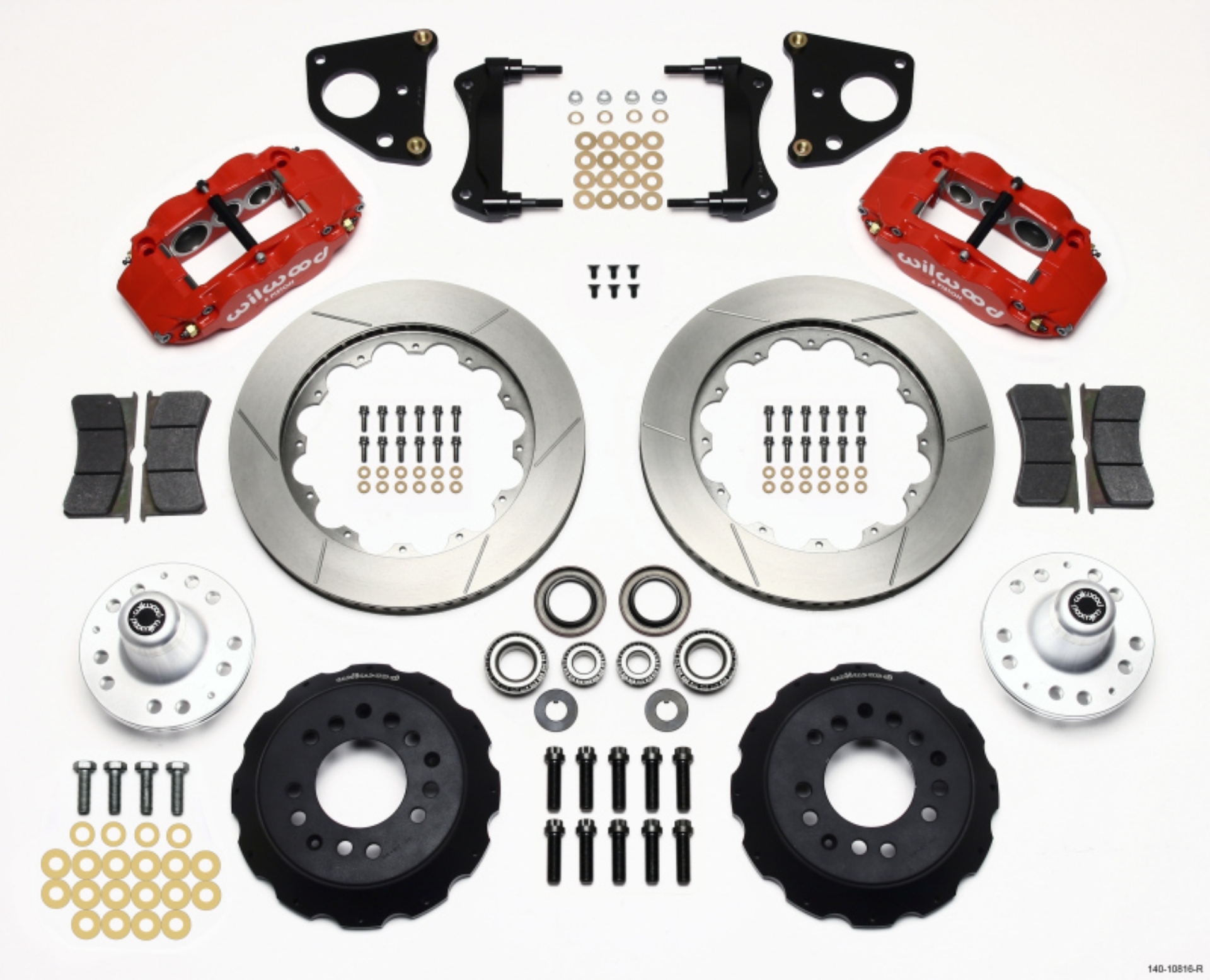Picture of Wilwood Narrow Superlite 6R Front Hub Kit 14-00in Red 62-72 CDP B & E Body-Drum