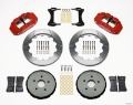 Picture of Wilwood Narrow Superlite 6R Front Hat Kit 12-88in Red 2008 Toyota Matrix