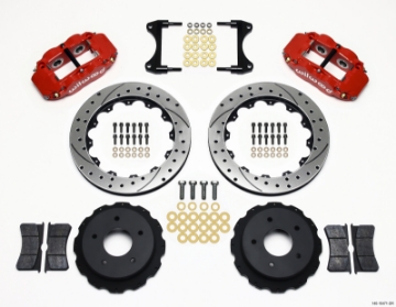 Picture of Wilwood Narrow Superlite 4R Rear Kit 12-88in Drilled Red 65-82 Corvette C2-C3