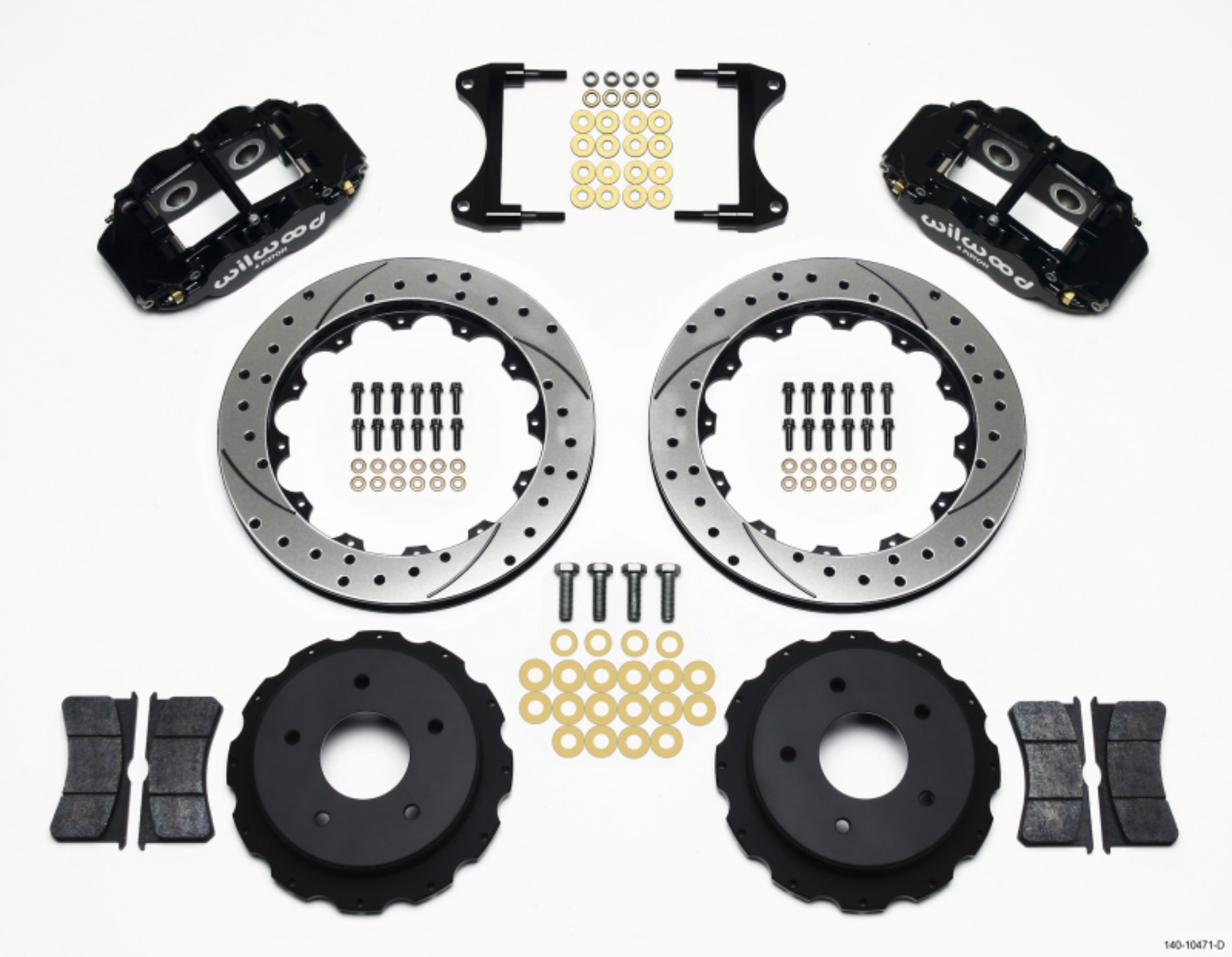 Picture of Wilwood Narrow Superlite 4R Rear Kit 12-88in Drilled 65-82 Corvette C2-C3