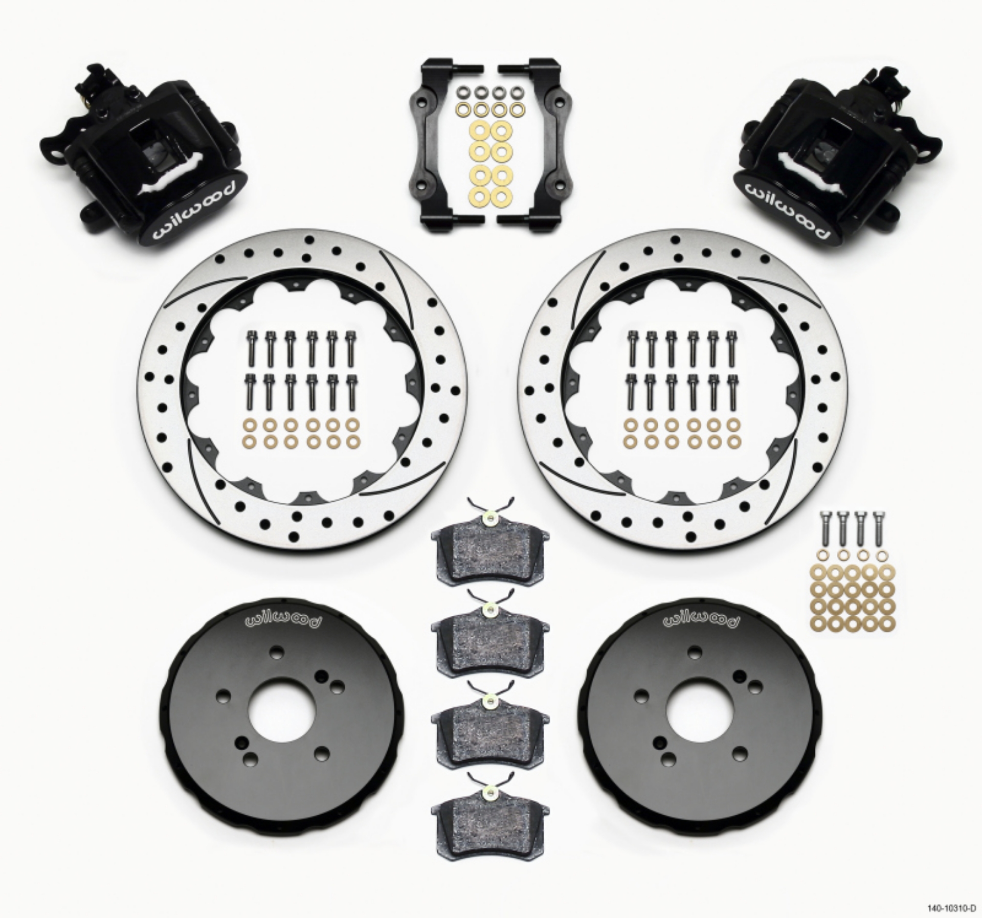 Picture of Wilwood Combination Parking Brake Rear Kit 12-88in Drilled Honda S2000