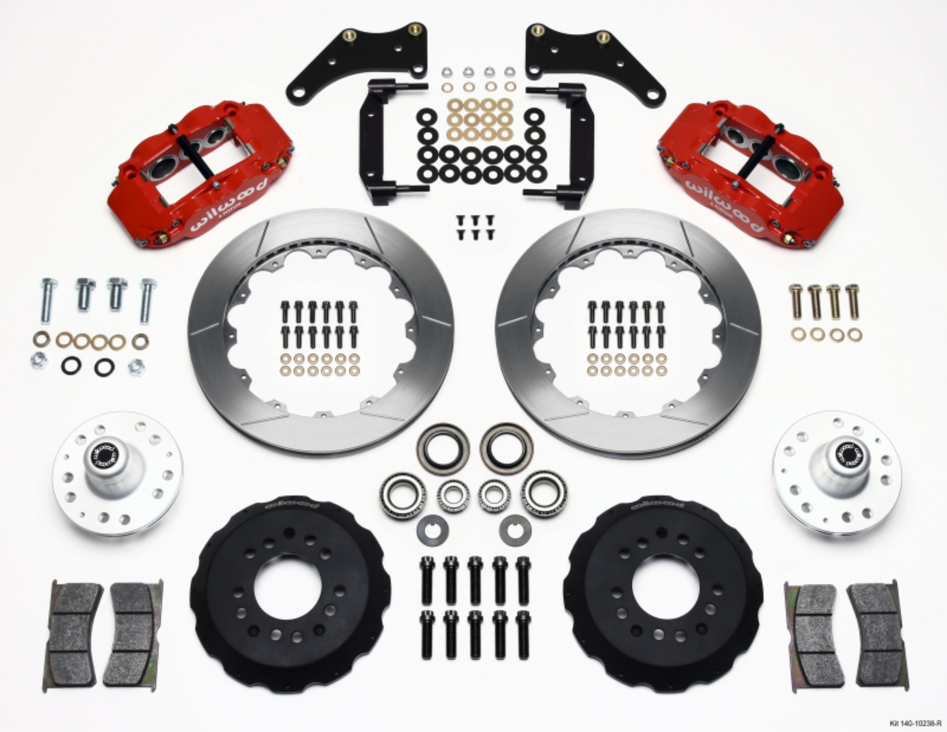 Picture of Wilwood Narrow Superlite 6R Front Hub Kit 12-88in Red Large GM 57-70 Drop Spindle