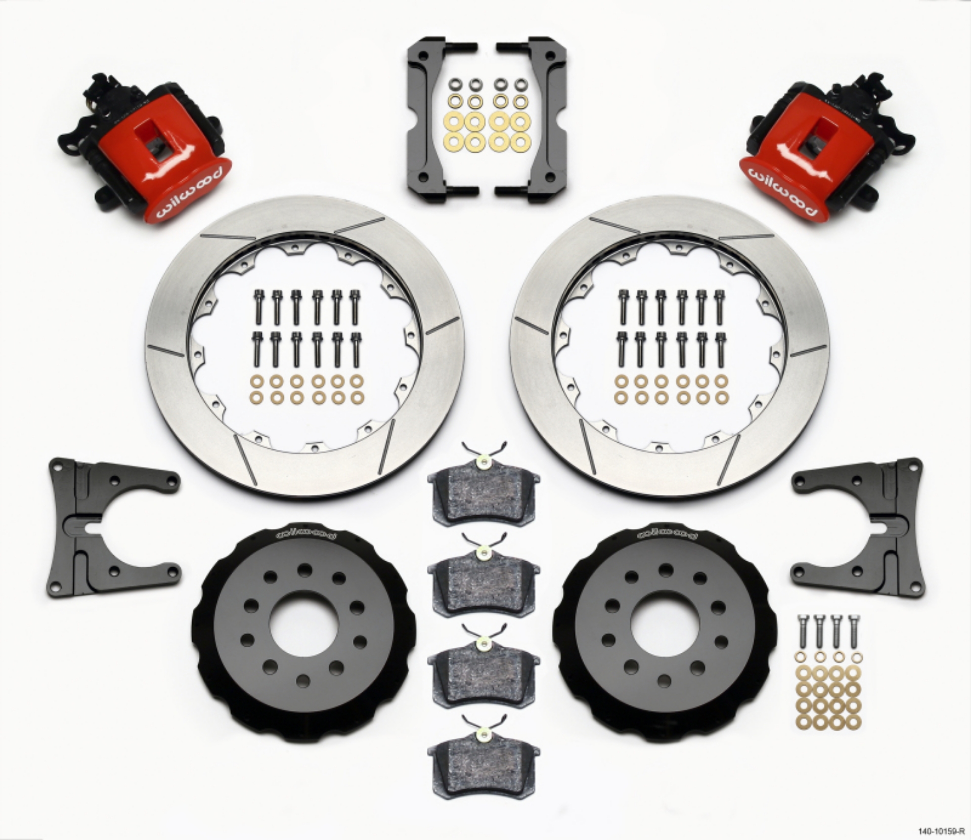 Picture of Wilwood Combination Parking Brake Rear Kit 12-88in Red 2005-2014 Mustang