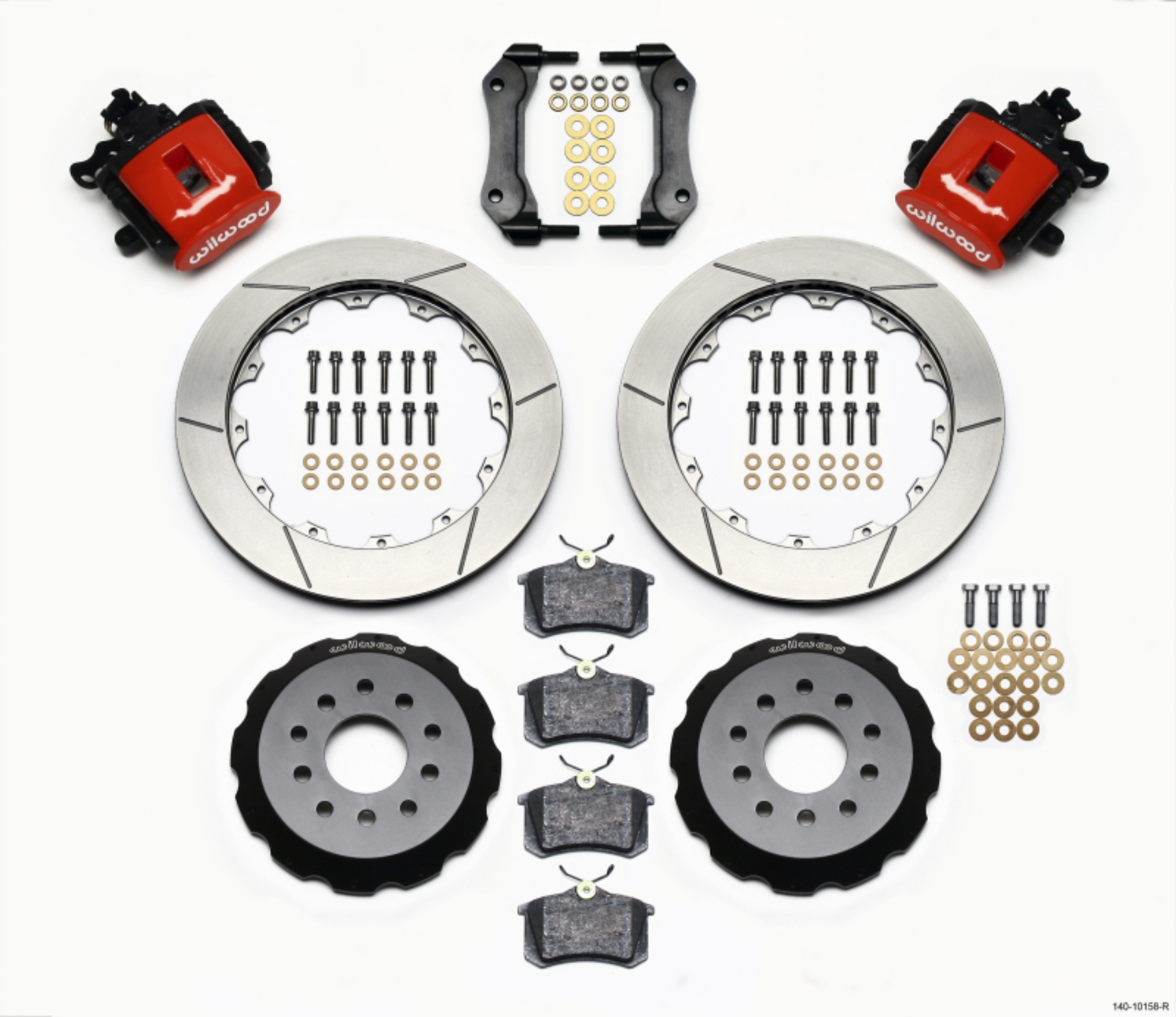 Picture of Wilwood Combination Parking Brake Rear Kit 12-88in Red Mustang 94-04