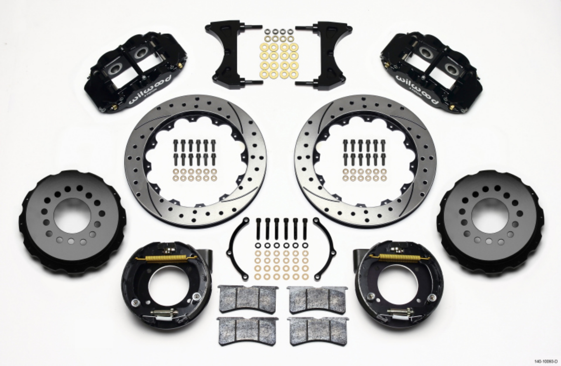 Picture of Wilwood Narrow Superlite 4R Rear P-Brk Kit 12-88in Drilled Chevy C-10 2-42 Offset 5-lug