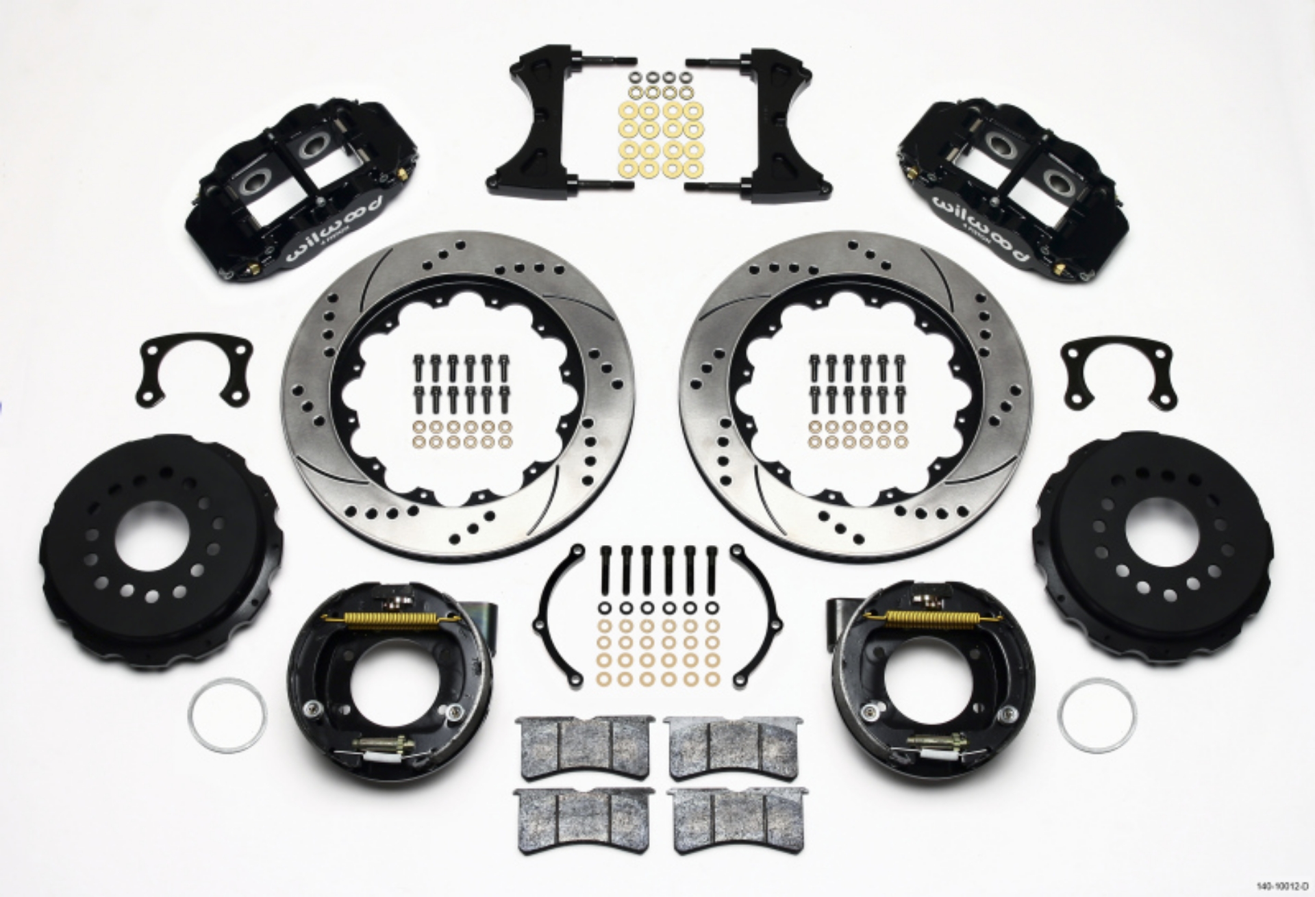 Picture of Wilwood Narrow Superlite 4R Rear P-Brk Kit 14-00in Drilled New Big Ford 2-50in Offset