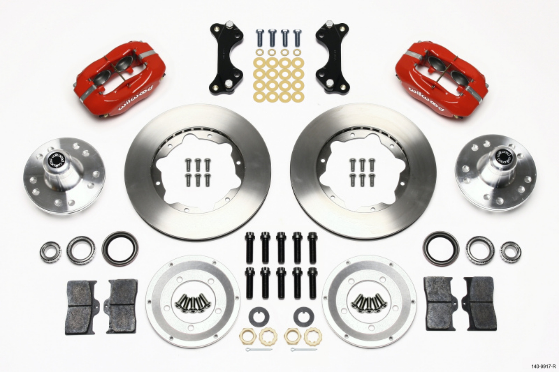Picture of Wilwood Forged Dynalite Front Kit 11-00in Red WWE ProSpindle