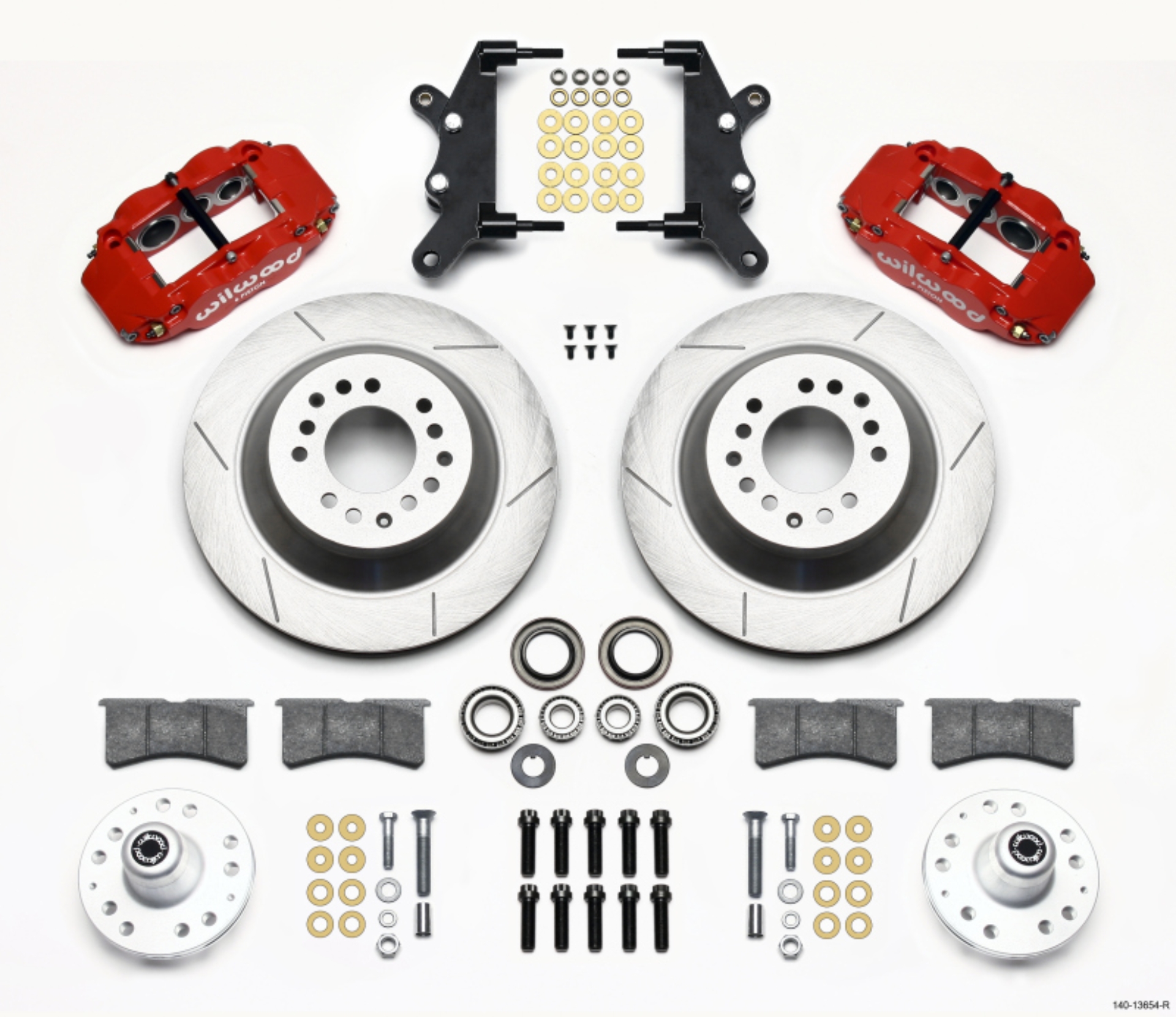 Picture of Wilwood Narrow Superlite 6R Front Hub & 1PC Rtr Kit 12-88in-Red 60-68 Ford - Mercury Full Size