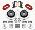 Picture of Wilwood Narrow Superlite 6R Front Hub & 1PC Rtr Kit 12-88in Dril -Red 60-68 Ford - Mercury Full Size