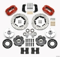 Picture of Wilwood Forged Dynalite Front Kit 10-75in Drilled Red 64-65 Mustang 6 Cylinder 4-lug