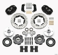 Picture of Wilwood Forged Dynalite Front Kit 10-75in Drilled Red 64-65 Mustang 6 Cylinder 4-lug