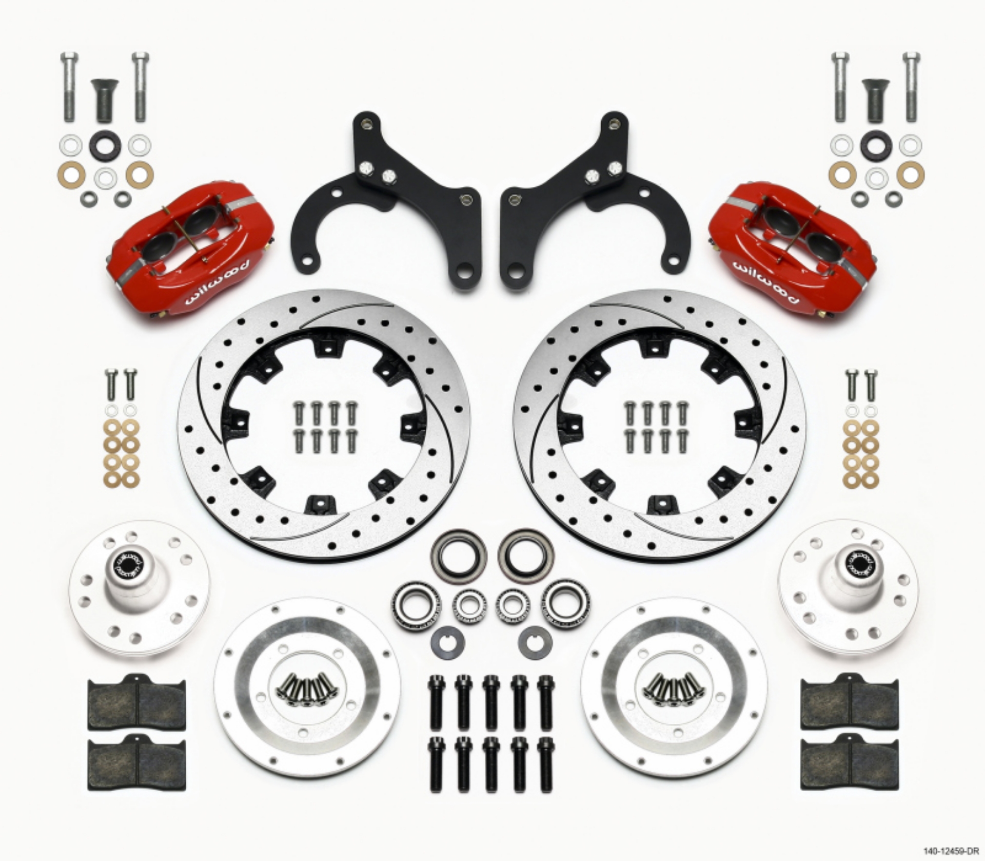 Picture of Wilwood Forged Dynalite Front Kit 12-19in Drilled Red 59-64 Chevy Impala - 63-64 Corvette