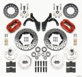 Picture of Wilwood Forged Dynalite Front Kit 11-00in Drill-Red 59-64 Chevy Impala - 63-64 Corvette