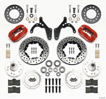 Picture of Wilwood Forged Dynalite Front Kit 11-00in Drill-Red 59-64 Chevy Impala - 63-64 Corvette