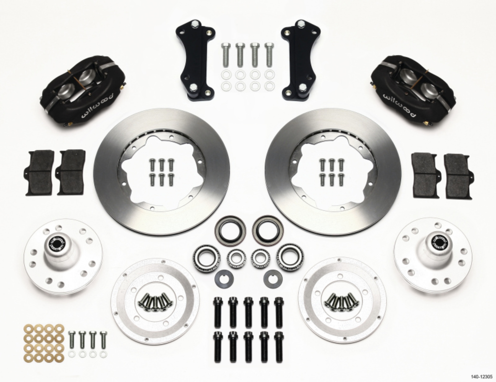 Picture of Wilwood Forged Dynalite Front Kit 11-00in Heidts Tri -5 2 inch Drop Spindle