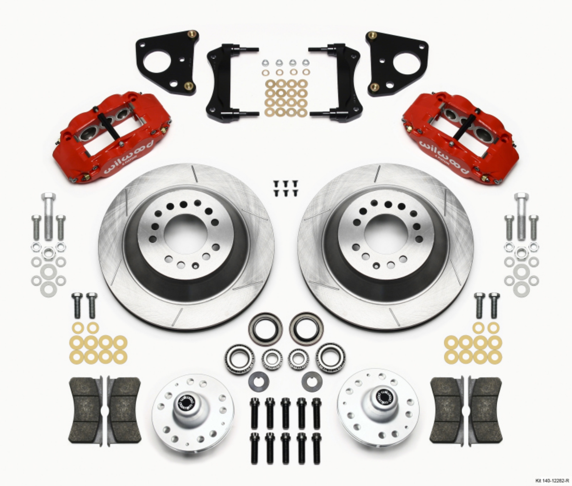 Picture of Wilwood Narrow Superlite 6R Front Hub & 1PC Rtr Kit 12-88in-Red 62-72 CDP B & E Body-Drum