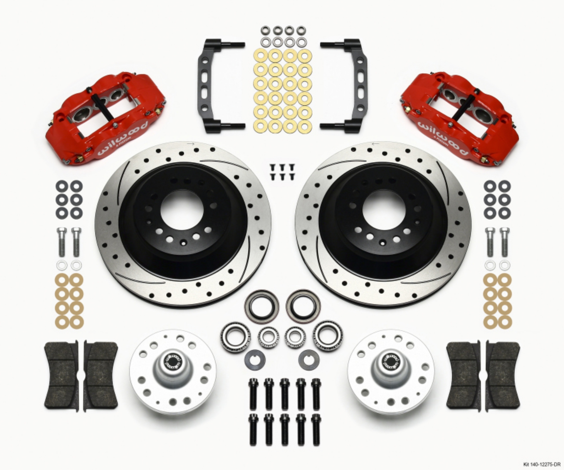 Picture of Wilwood Narrow Superlite 6R Front Hub & 1PC Rtr Kit 12-88in Dril -Red 74-80 Pinto-Mustang II