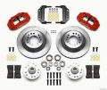 Picture of Wilwood Narrow Superlite 6R Front Hub & 1PC Rtr Kit 12-88in-Red Magnum Force Drop Spindle