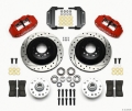 Picture of Wilwood Narrow Superlite 6R Front Hub & 1PC Rtr Kit 12-88in Dril -Red Magnum Force Drop Spindle