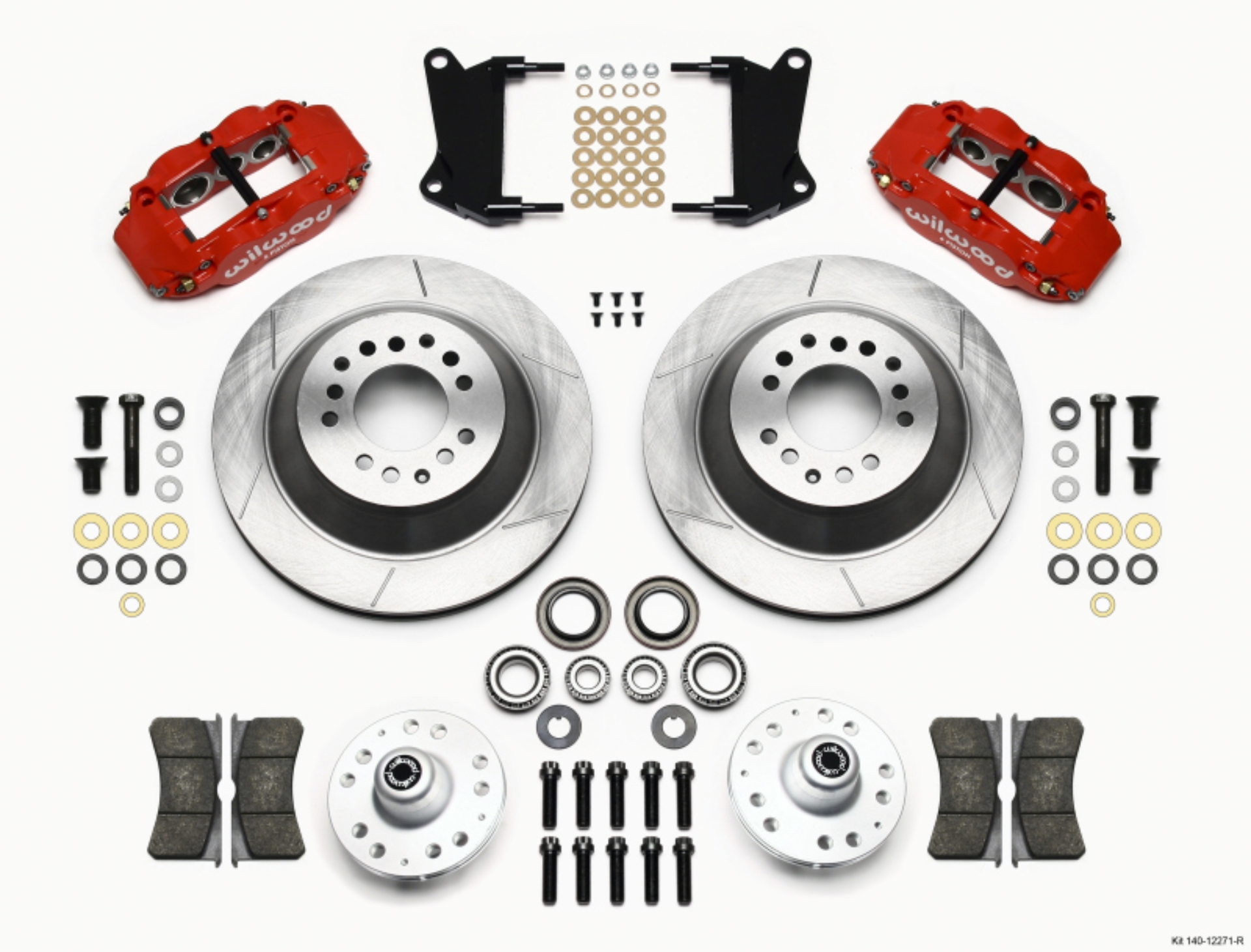 Picture of Wilwood Narrow Superlite 6R Front Hub & 1PC Rtr Kit 12-88in-Red 67-69 Camaro 64-72 Nova Chevelle