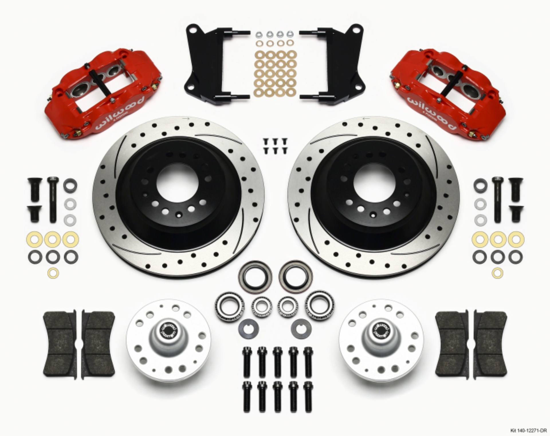 Picture of Wilwood Narrow Superlite 6R Front Hub & 1PC Rtr Kit 12-88in Dril -Red 67-69 Camaro 64-72 Nova
