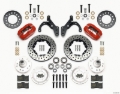 Picture of Wilwood Forged Dynalite Front Kit 11-00in Drill-Red 65-68 Chevy Impala -Drum Spindle